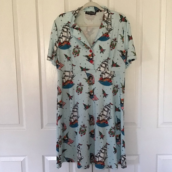 Sourpuss Sailor Rosie dress Sz XL - Picture 3 of 6
